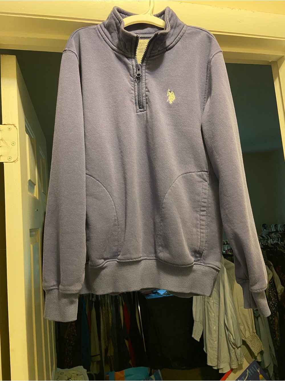 U.S. Polo Assn. Light blue Half-Zip Pullover Hoodie